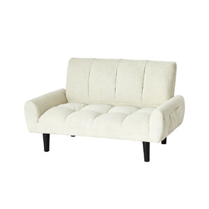 2Pコーデュロイソファー　ミルキーホワイト