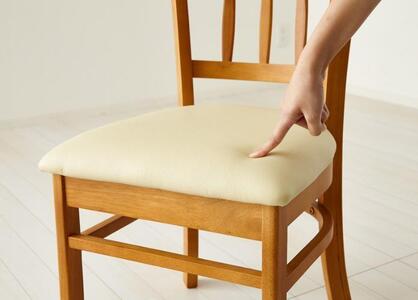 ダイニングチェア2脚組マーチ ライトブラウン