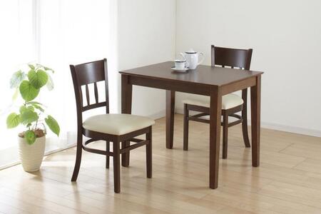 ダイニングチェア2脚組マーチ ニューブラウン
