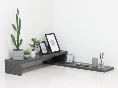 組立簡単スライドテレビ台 セラミックグレー