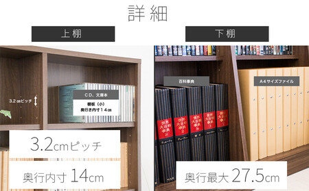 大容量ホームシェルフ W75 ダークブラウン AKU100162801