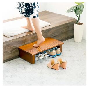 天然木 玄関台 60 AKU1012932