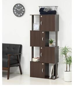 ラック 鍵付き 4段 ブラウン AKU101338402