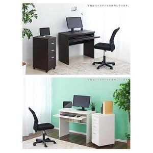 パソコンデスク（フロアタイプ） 鏡面ホワイト AKS100962004