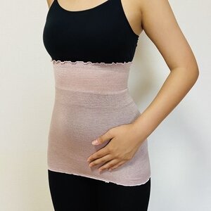 和歌山県産シルク腹巻き2枚セット　シルバー・サンドベージュ_装飾品・工芸品  服飾小物 _【1117232】