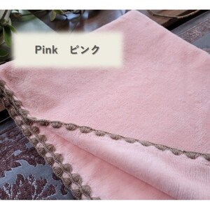 ひざ掛け かわいい 綿毛布 おしゃれ コットン100%ピンク_雑貨・日用品 毛布 寝具   雑貨・日用品  寝具 _【1303131】