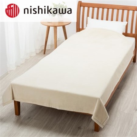 西川のシール織綿毛布　ベージュ　ダブル　180×210cm　FQ23231019/300_雑貨・日用品 毛布 寝具 _【1445406】