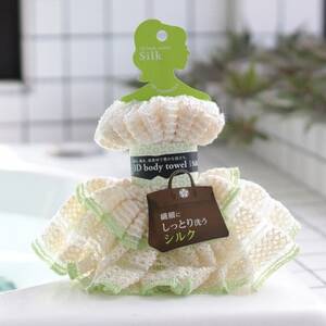 橋本市 オブ・コスメティックス 3Dボディタオル・シルク 1個_雑貨・日用品  タオル _【1491869】