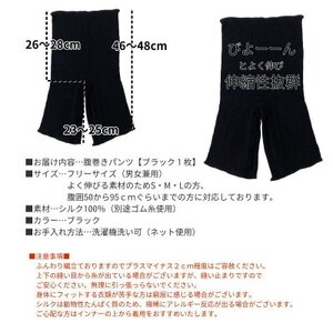 シルク100%腹巻きパンツ【ブラック1枚】_装飾品・工芸品 服飾小物 _【1490110】