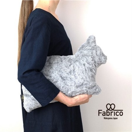 【Fabrico】グレー猫のクッション_雑貨・日用品 おもちゃ・ぬいぐるみ  _【1513789】
