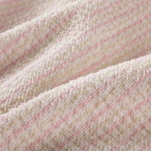 シール織さわやかタオルケットストライプ　(ピンク)　_雑貨・日用品 タオルケット 寝具 _【1082920】