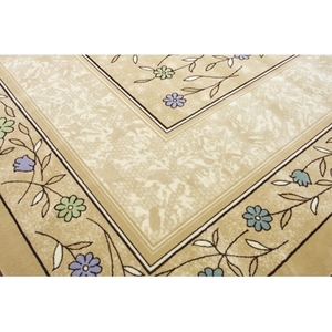 絨毯 ラグマット 3畳 長方形 250×200 洗える  厚手 コスモス ベージュ【1040347】