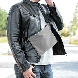 「モケッシュ」サコッシュバッグ(グレー)_装飾品・工芸品  鞄・バッグ かばん カバン_【1103756】