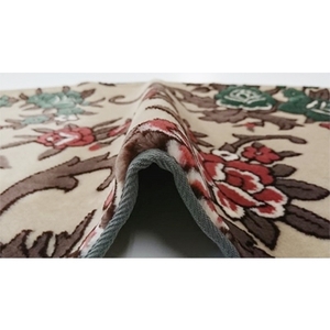 玄関マット 50×80 洗える マット 高級 金華山織 花ストリーク ベージュ_雑貨・日用品  家具・インテリア _【1064270】