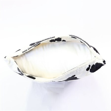 OKADA TEXTILE ホルスタイン柄エコファークッション(ホワイト×ブラック)_雑貨・日用品  家具・インテリア _【1143745】
