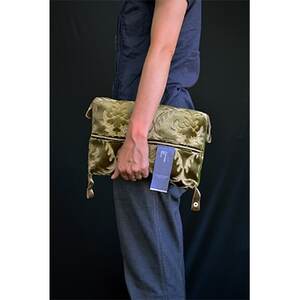 ポーチM【タエナカノヌノ】グリーン　_装飾品・工芸品  鞄・バッグ かばん カバン_【1106055】