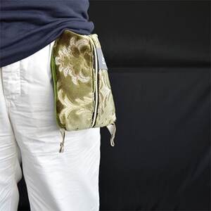 ポーチM【タエナカノヌノ】グリーン　_装飾品・工芸品  鞄・バッグ かばん カバン_【1106055】