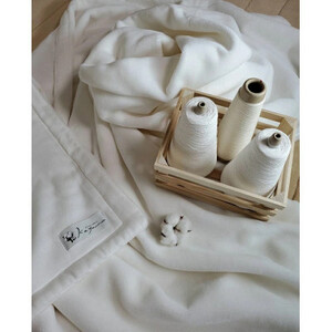 cotton snow 6重ガーゼとコットンパイルのリバーシブル ブランケット ホワイト_雑貨・日用品 タオルケット 寝具   雑貨・日用品  寝具 _【1285175】