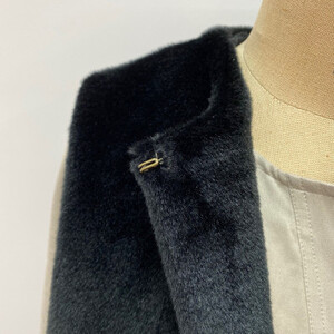 OKADA TEXTILE エコファー切り替え ロングベスト ブラック_装飾品・工芸品 女性・レディース 洋服 _【1285789】