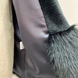 OKADA TEXTILE エコファー切り替え ロングベスト ブラック_装飾品・工芸品 女性・レディース 洋服 _【1285789】