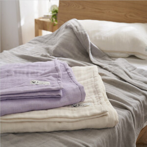 8重ガーゼオーガニック シングルケット 生成_雑貨・日用品 タオルケット 寝具 _【1392324】