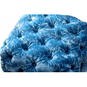 KIITH(キース)ボタン絞り　スツール　ブルー_雑貨・日用品 椅子・チェア・ソファ 家具・インテリア _【1408582】