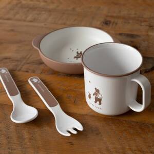 知床トコさんテーブルウェアシリーズ　キッズセット　ベージュ【配送不可地域：離島・沖縄県】【1633117】