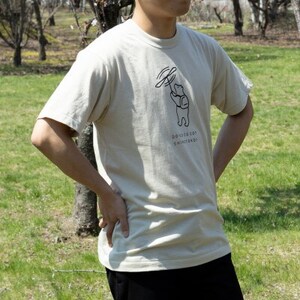 「知床トコさん」×久米繊維 コットンTシャツ 竹とんぼ柄 XLサイズ 半袖【配送不可地域:離島・沖縄県】【1634771】