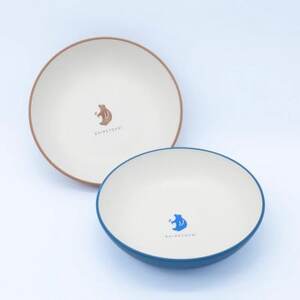 知床トコさんテーブルウェアシリーズ　丸ボウル皿 2枚セット (S)【ベージュ】【配送不可地域：離島・沖縄県】【1638999】