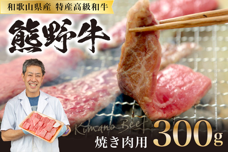【1220】和歌山県特産高級和牛「熊野牛」 焼き肉用 300g（1～2人前）