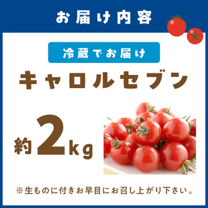 【0195-4】ミニトマト キャロルセブン 2kg【和歌山産】《先行予約》 ミニトマト