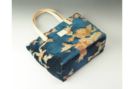 伝統の技が息づく逸品！ 金華山織り トートバッグ ブルー | 和歌山県