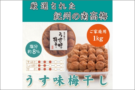 【0836-4】紀州南高梅 うす味梅干 1.0kg