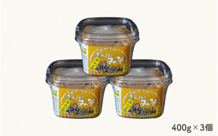 きのくにみそ（合わせ麹）すり 400g×3個セット / 味噌 生みそ 調味料 こし味噌 みそ汁  和歌山県 田辺市【kyj009-1】