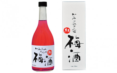 かみはやさんの梅酒 ＜紅＞ 720ml アルコール度数11％ / 梅 うめ 梅酒 酒 紀州南高梅 南高梅 和歌山 紀州産 完熟梅 本格梅酒 ギフト プレゼント お土産 手土産 贈答 お歳暮 リキュール 【okh022】