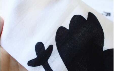 「八咫のカラ子ちゃん」白手ぬぐい 5枚セット / 和歌山 田辺市 本宮 熊野本宮大社 八咫烏 やたがらす てぬぐい タオル 日用品 雑貨【ptl002】