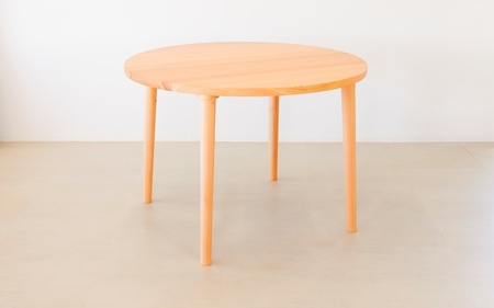 ひのきの丸テーブル　 杢美-Mokuharu- おしゃれ 木製 木 ひのき ダイニング 【mkh016】
