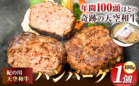 ハンバーグ 肉 黒毛和牛 ハンバーグ 天空和牛ハンバーグ 1個 (約100g) 《30日以内に出荷予定(土日祝除く)》有限会社松牛 和歌山県 紀の川市 熊野牛 紀の川天空和牛 惣菜 おかず