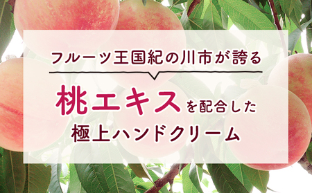 「あら川の桃農家と一緒に作った」桃のはんどくりぃむ2個 紀の川フルーツ・ツーリズム《90日以内に出荷予定(土日祝除く)》和歌山県 紀の川市 ハンドクリーム 桃 もも