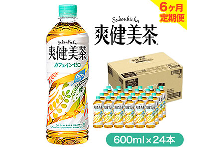 ☆ 6ヶ月 定期便 ☆ 爽健美茶 600ml×24本 コカ・コーラボトラーズ