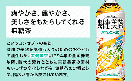 ★6ヶ月定期便★ 爽健美茶 600ml×24本 コカ・コーラボトラーズジャパン（株）《お申込み月翌月から出荷開始》和歌山県 紀の川市 お茶 茶 ハトムギ 玄米 月見草