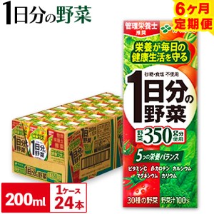 【 6ヶ月 定期便 】紀の川市産紙パック飲料一日分の野菜200ml×24本 1ケース 株式会社伊藤園 毎月1回計6回お届け《お申込み月翌月から出荷開始》和歌山県 紀の川市 野菜 ジュース 野菜ジュース