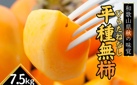  【先行予約】和歌山秋の味覚 平核無柿（ひらたねなしがき） 約7.5kg　※2026年10月上旬頃〜2026年11月上旬頃順次発送（お届け日指定不可）/柿 果物 フルーツ くだもの 先行予約【uot700A】