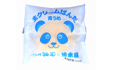 クリームパン パン スイーツ 梅 / 生クリームぱんだ （青うめ） 10個 もっちりふわふわのパンで包んだ絶品パン【inm910】