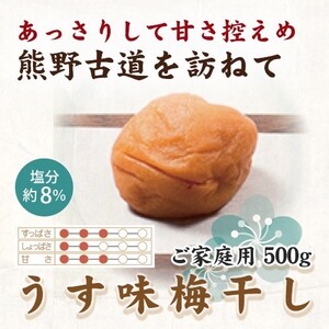【ご家庭用】紀州南高梅 うす味梅 約500g 【US32】【準備でき次第、順次発送】【AS90039-uts051】
