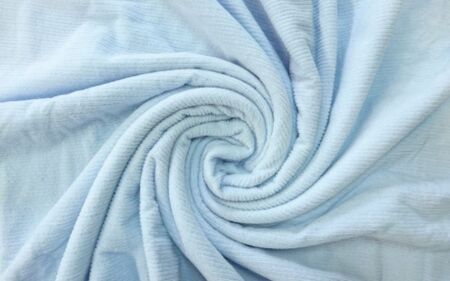 軽量シール織綿毛布　横ボーダー（ブルー）　松岡織物株式会社【X005-mtfb002】