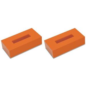 ティッシュBOX カラーオレンジ 2個組 タツクラフト 【Tk130w】