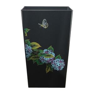 蒔絵調 ダストボックス M角 6.7L 紫陽花ブラック タツクラフト 【Tk141w】