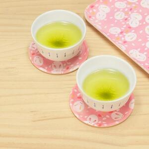 タツクラフト 友禅和紙コースター 5枚セット 桜 雪うさぎ 【Tk348w】