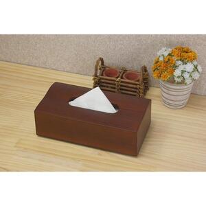 タツクラフト 木目塗り ティッシュボックス チーク 2個組 【Tk351w】